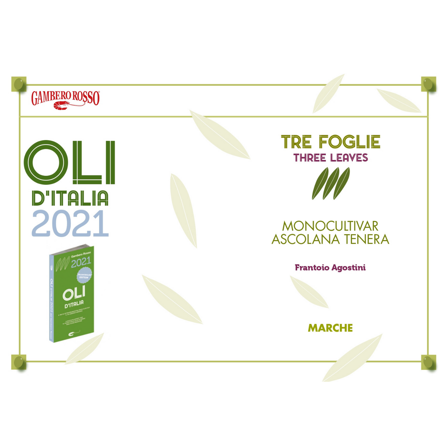 Olio Extra Vergine Ascolana Tenera - monocultivar - 500ml - GIFT BOX