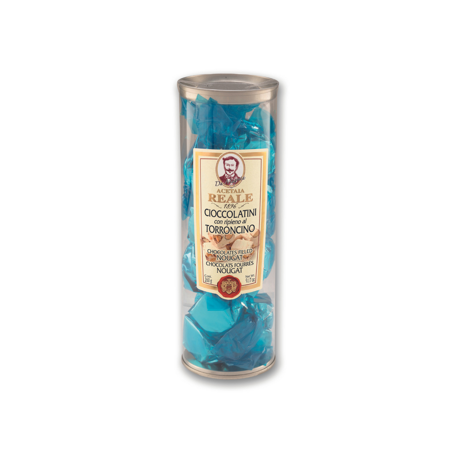 Praline di ciocolato fondente con ripieno al Torroncino - 240gr