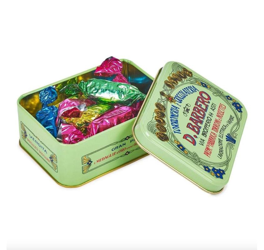 Torroncini scatola di metallo VERDE - GIFT BOX - 100gr