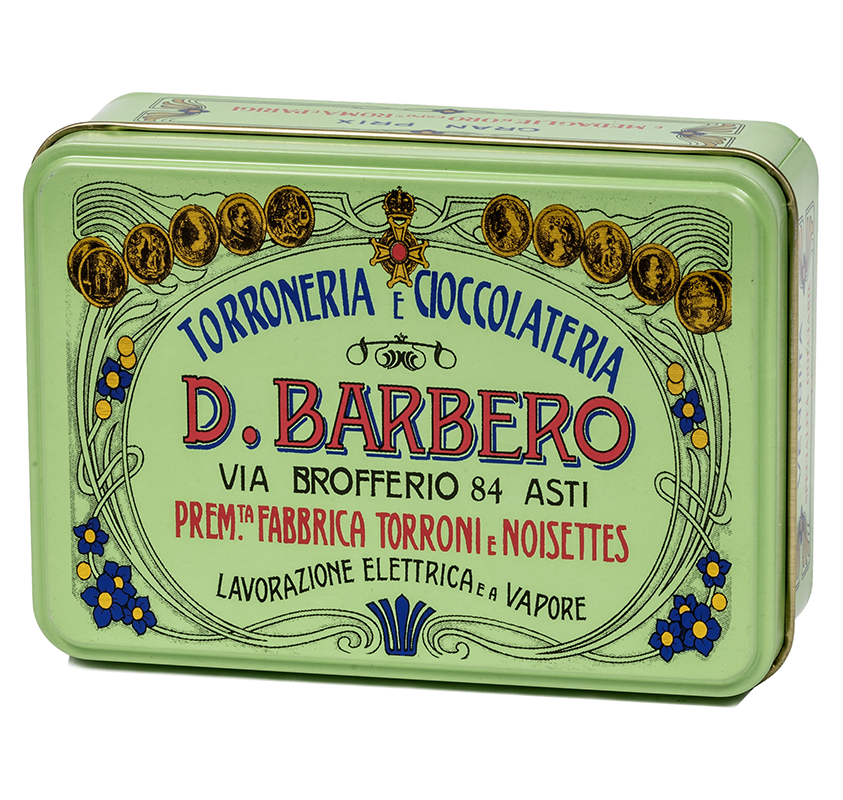 Torroncini scatola di metallo VERDE - GIFT BOX - 100gr